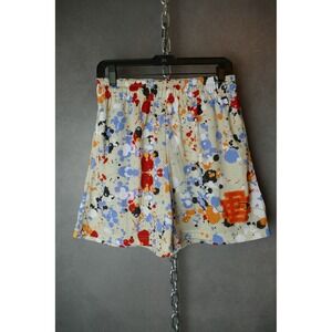 Eric Emanuel EE Basic Mesh Shorts‎ Paint Splatter Tan Orange Blue Red Men S